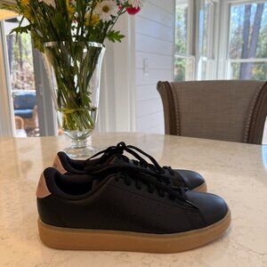 Adidas Women's Black Advantage 2.0 Leather Cloudfoam Tennis Sneaker Size 11